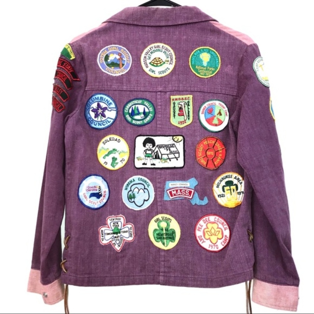 Vintage 1970’s Girl Scouts denim patch jacket - Picture 1 of 7